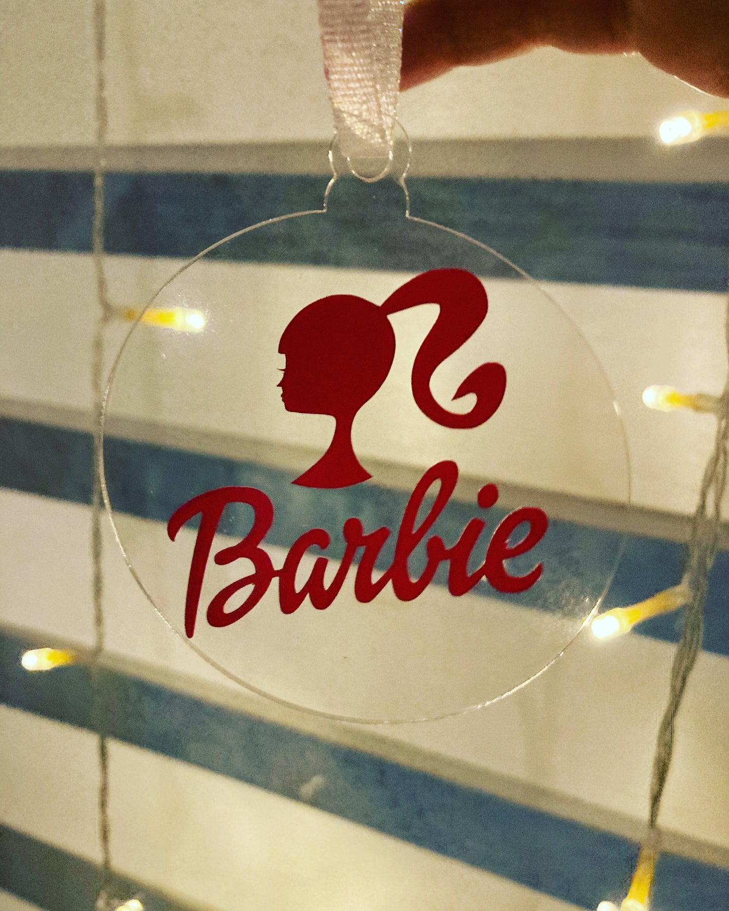 Barbie transparent ornament