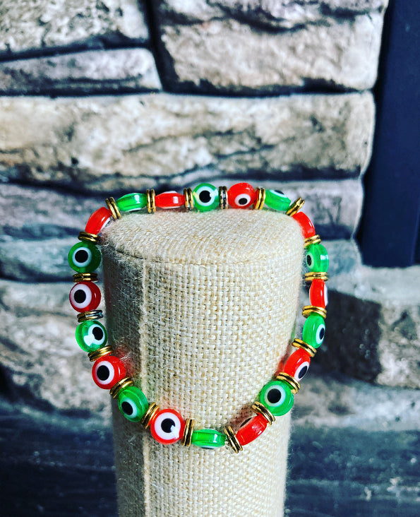 Christmas bracelet- evyl eye