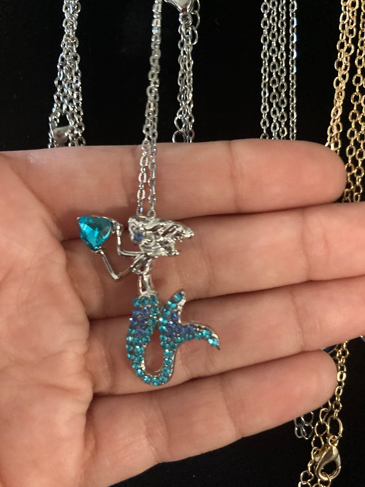 Necklace- blue mermaid 2