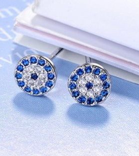 White Gold plated stud earrings