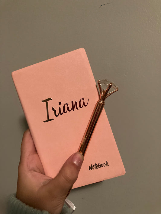 Notebook+pen- pink